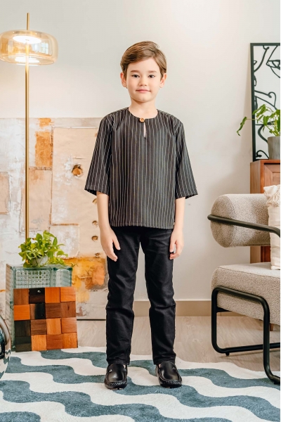 TUSCA KIDS | Ishmael Kids Kurta in Black TUSCA KIDS | Ishmael Kids Kurta in Black